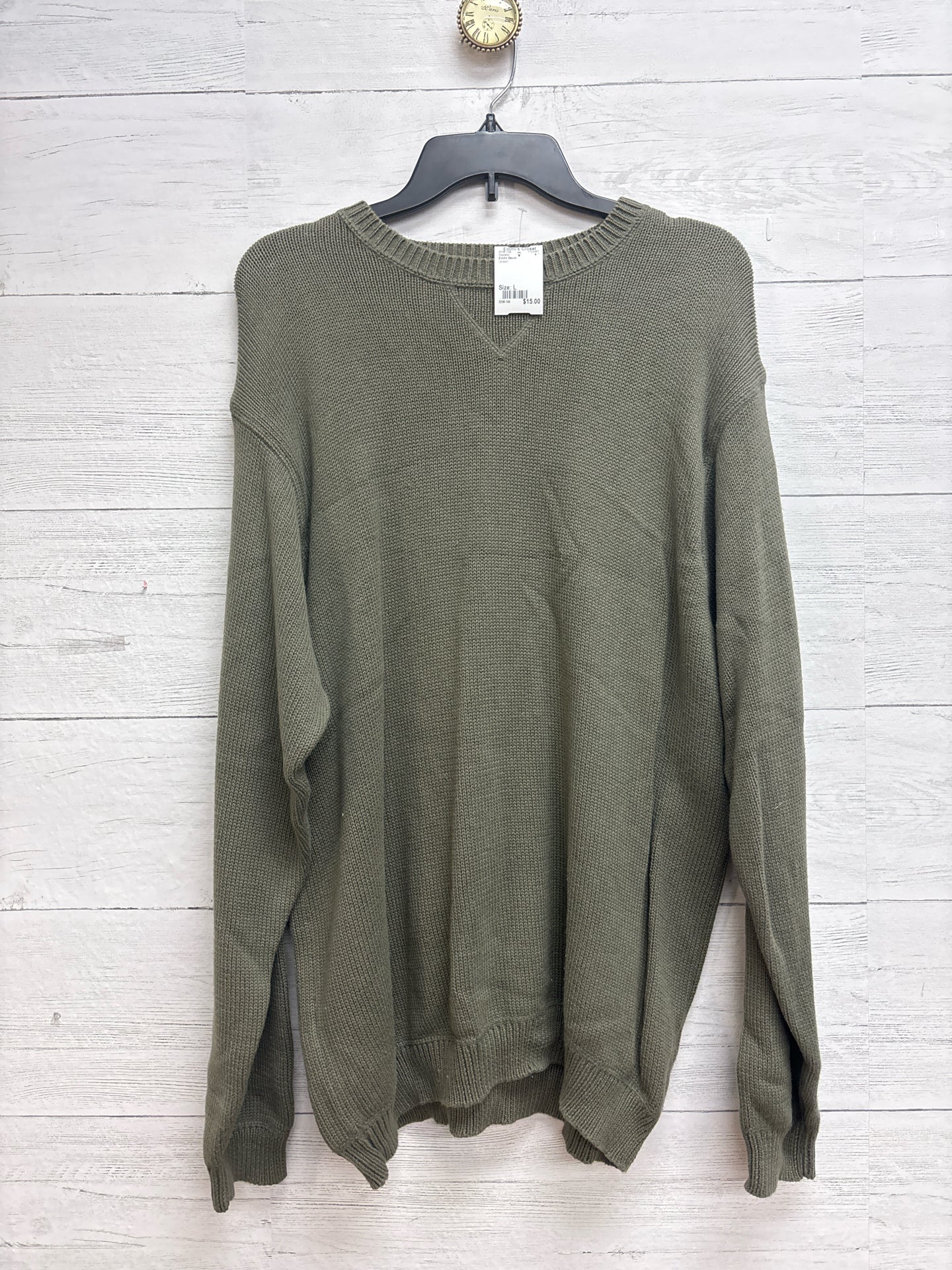 Size L Eddie Bauer Green Sweater