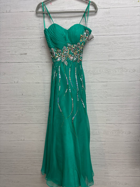 Size S Let's Fashions Teal Gown/Evening Wear