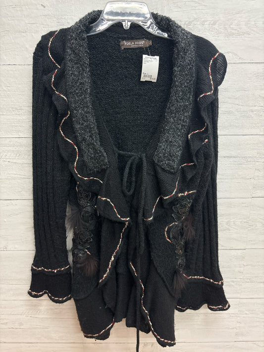Size L Forla Paris Black Womens Cardigan