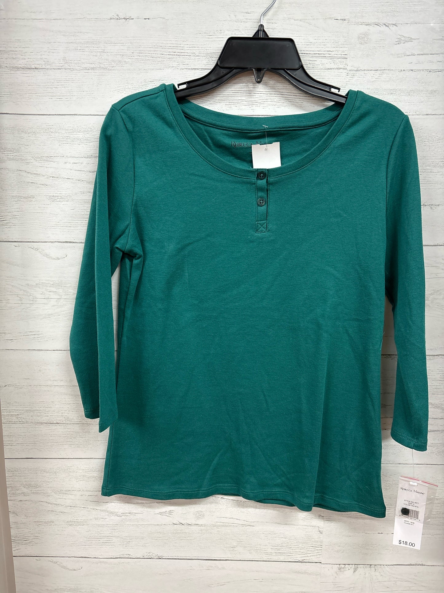 Size S Rebecca Malone Teal Shirt