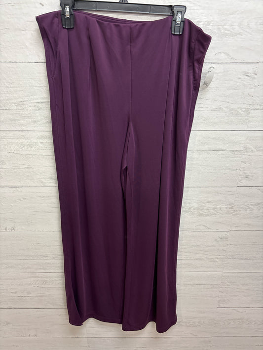 Size L Susan Graver Purple Womens Pants
