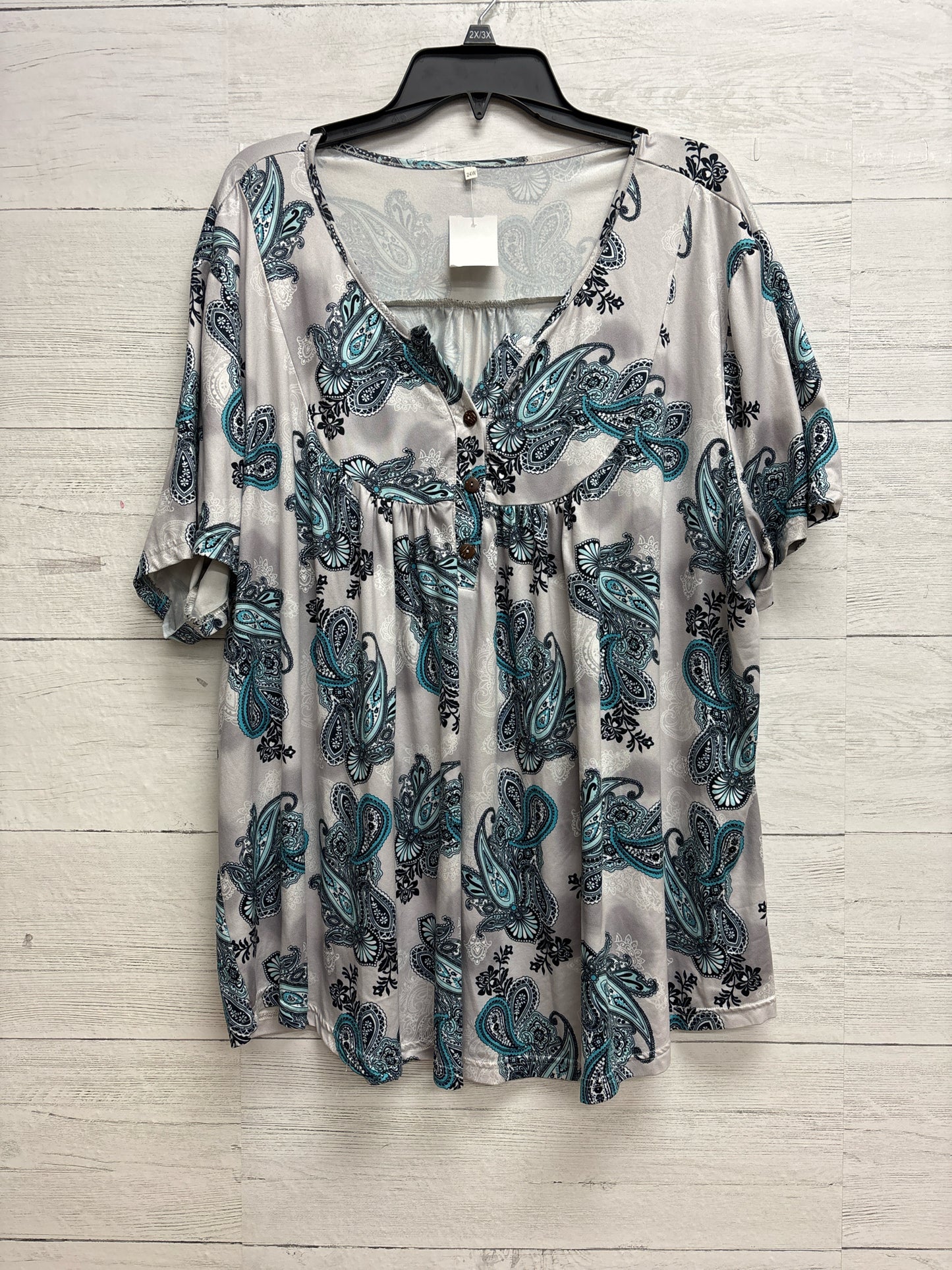 Size 24 N/A Blue/Grey Womens Shirt