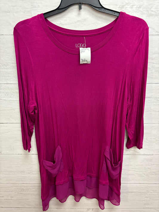 Size XL LOGO Layer Pink Womens Shirt