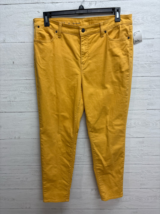 Size 14 Talbot's Yellow Womens Jeans