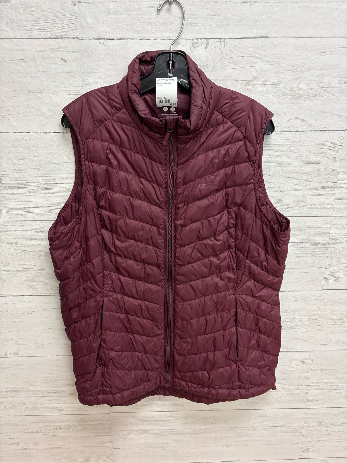 Size 14 Mountain Warehouse maroon Womens Vest