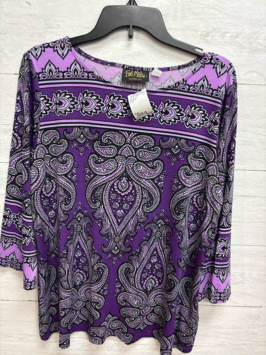 Size L Bob Mackie Purple Womens Shirt