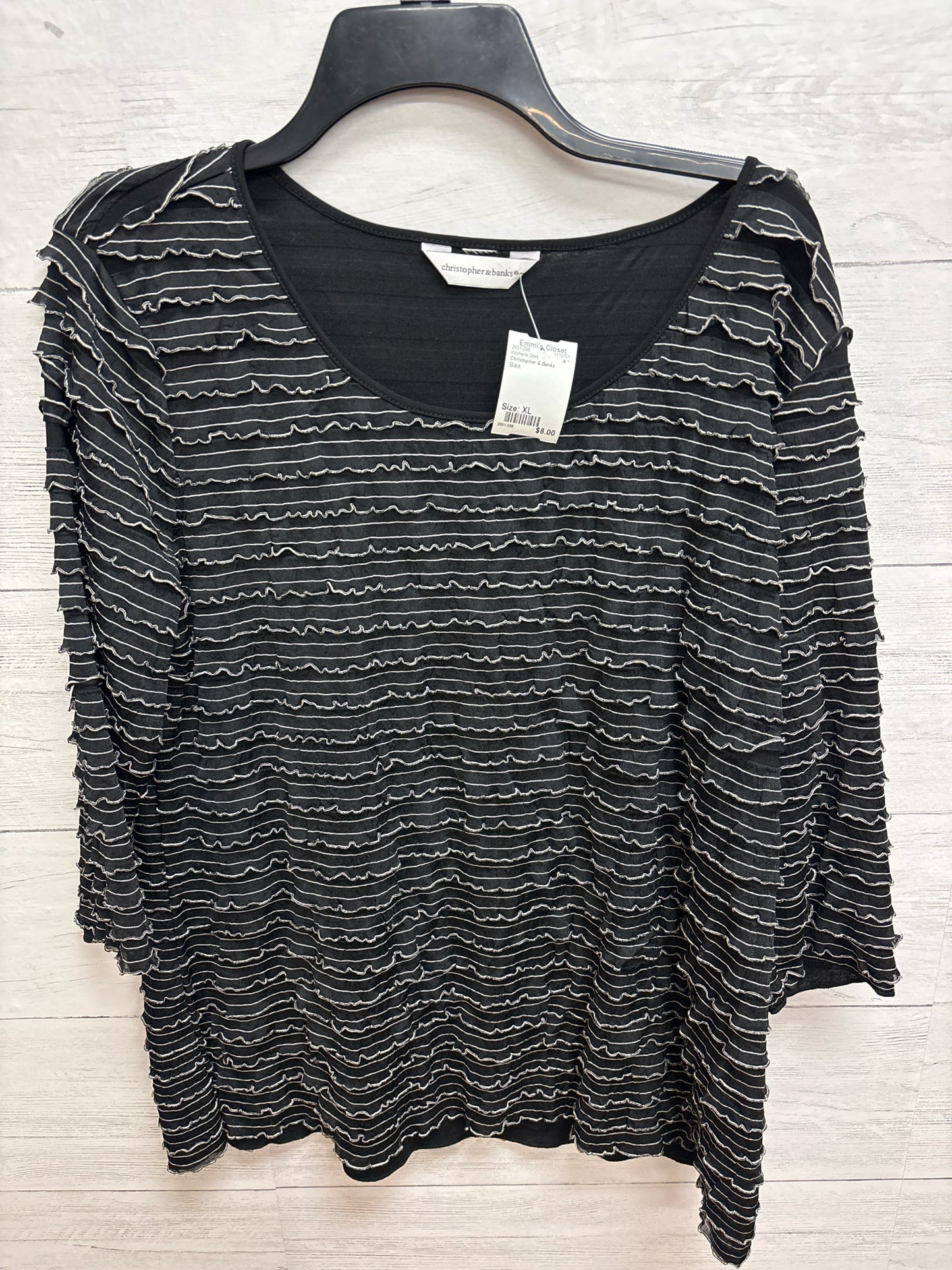 Size XL Christopher & Banks Black Womens Shirt