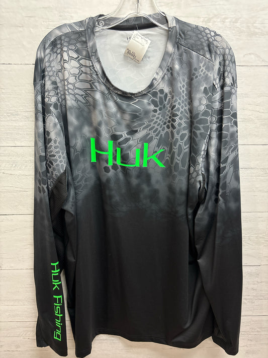 Size XXL HUK BLACK/GREY/GREEN Mens Shirt