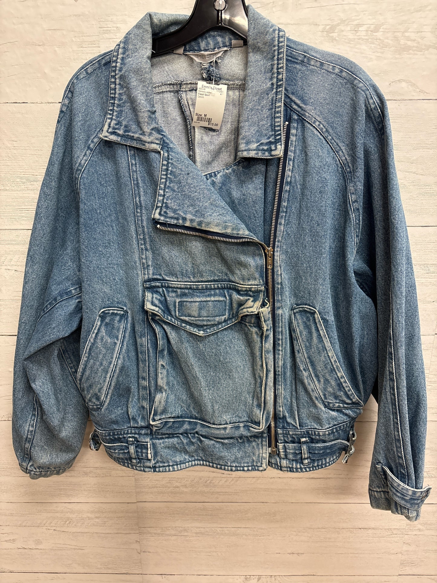 Size M Esppjt Sport Denim Womens Jacket