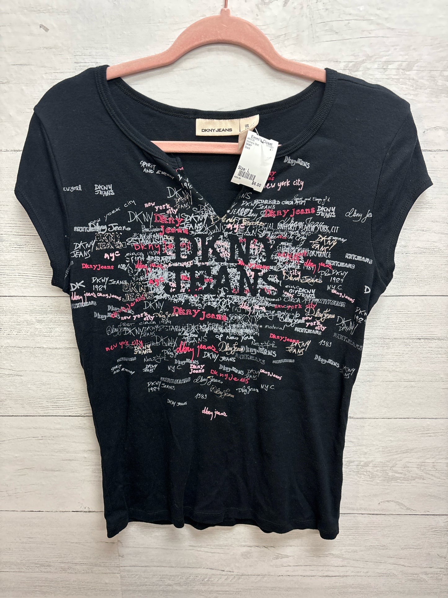 Size L DKNY Black Womens Shirt