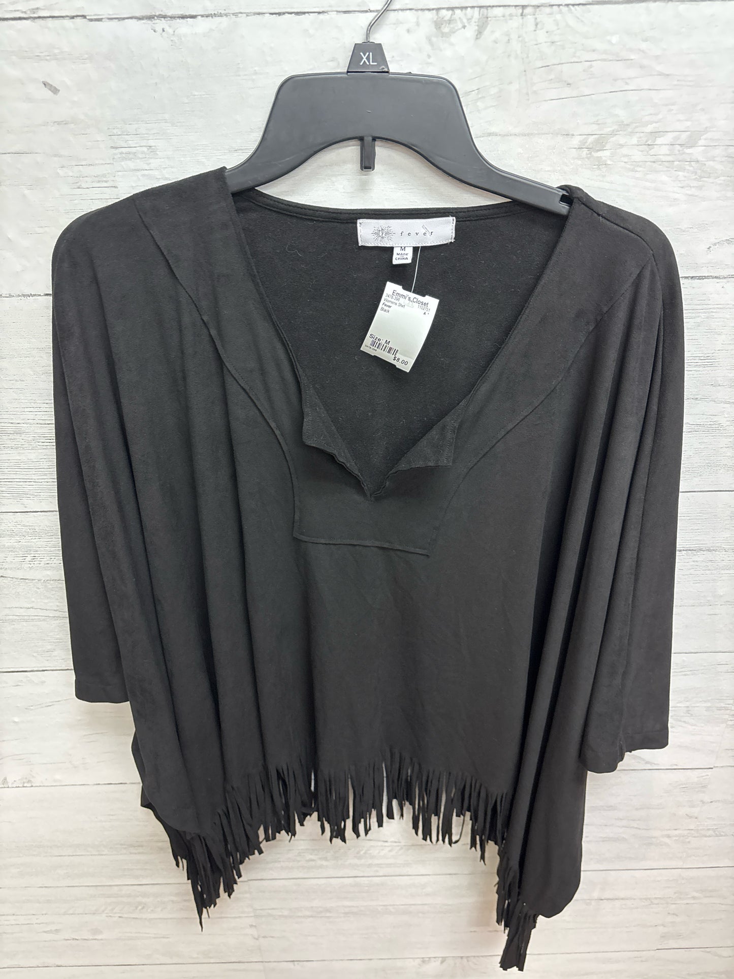 Size M Fever Black Womens Shirt