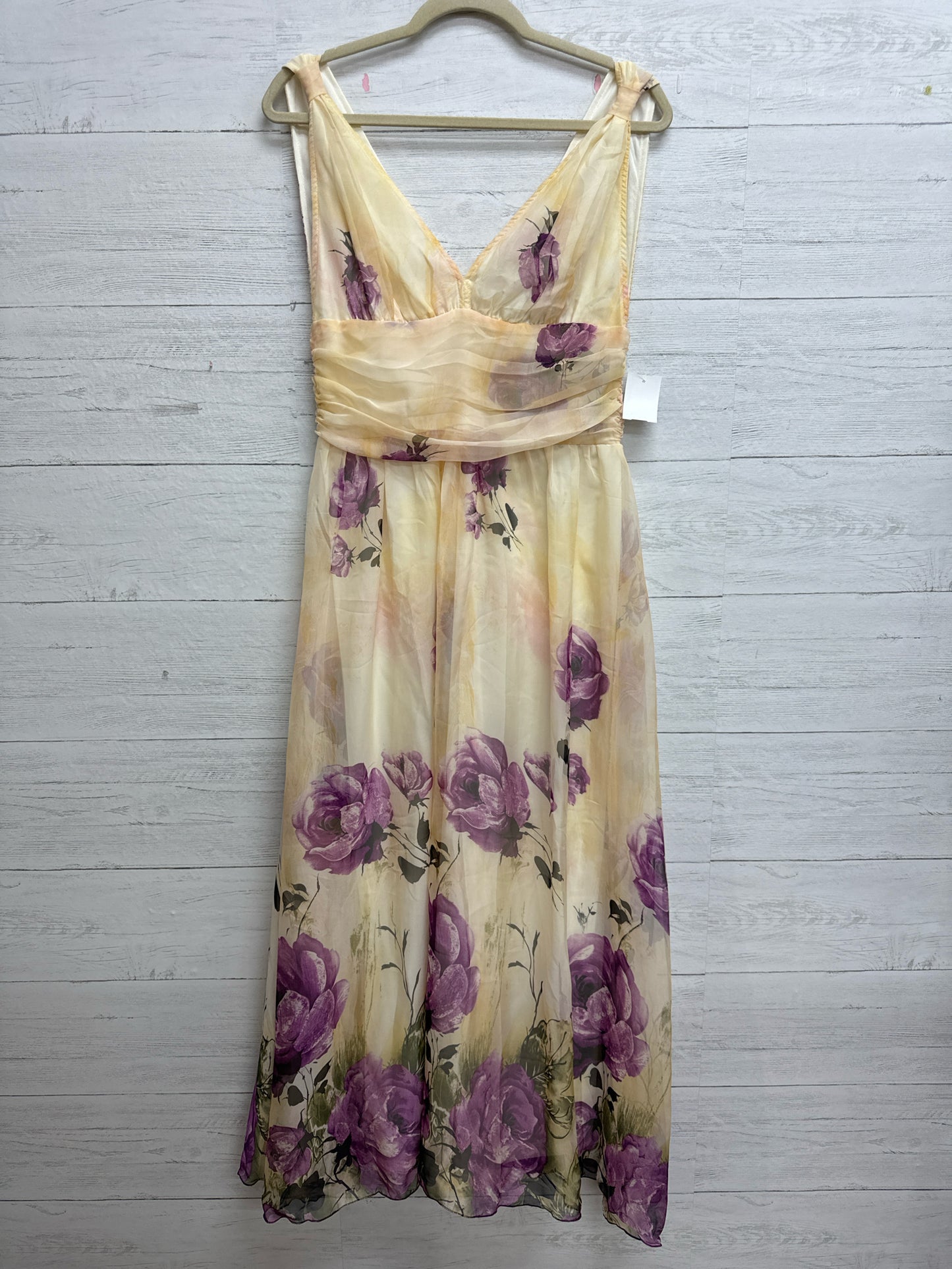 Size 8 Ever Pretty Yellow/Purple Gown