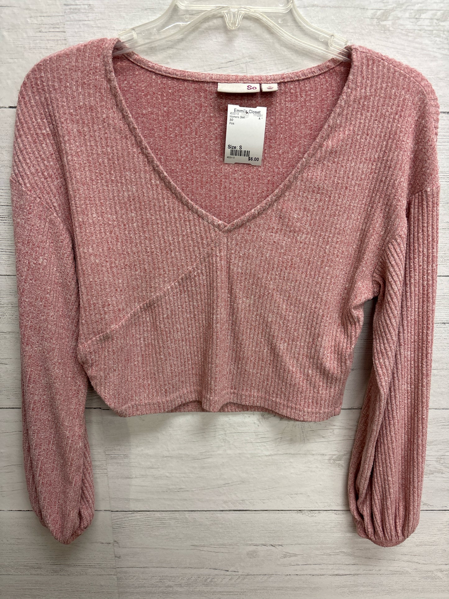 Size S SO Pink Womens Shirt