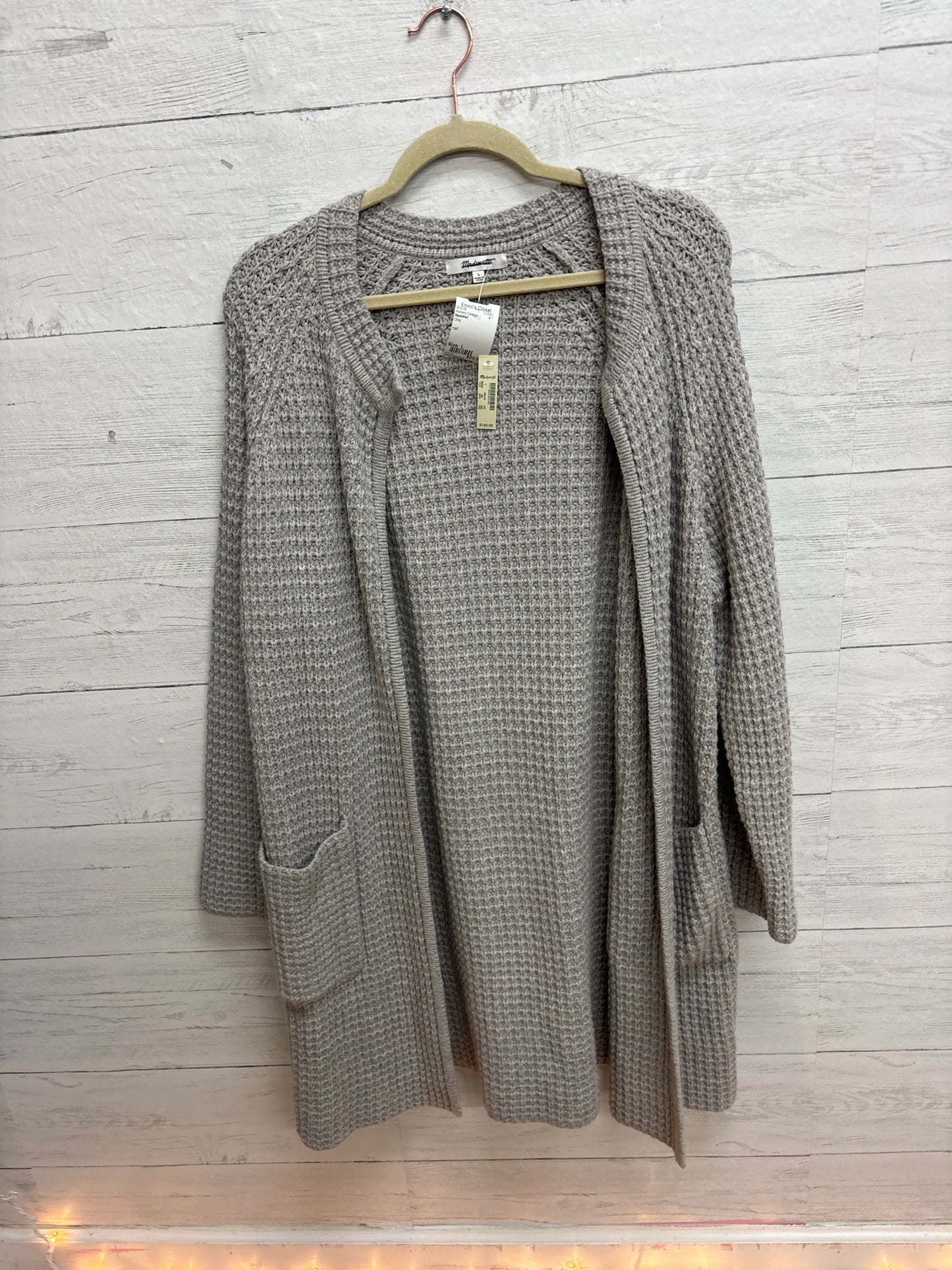 Size L MadeWell Grey Womens Cardigan