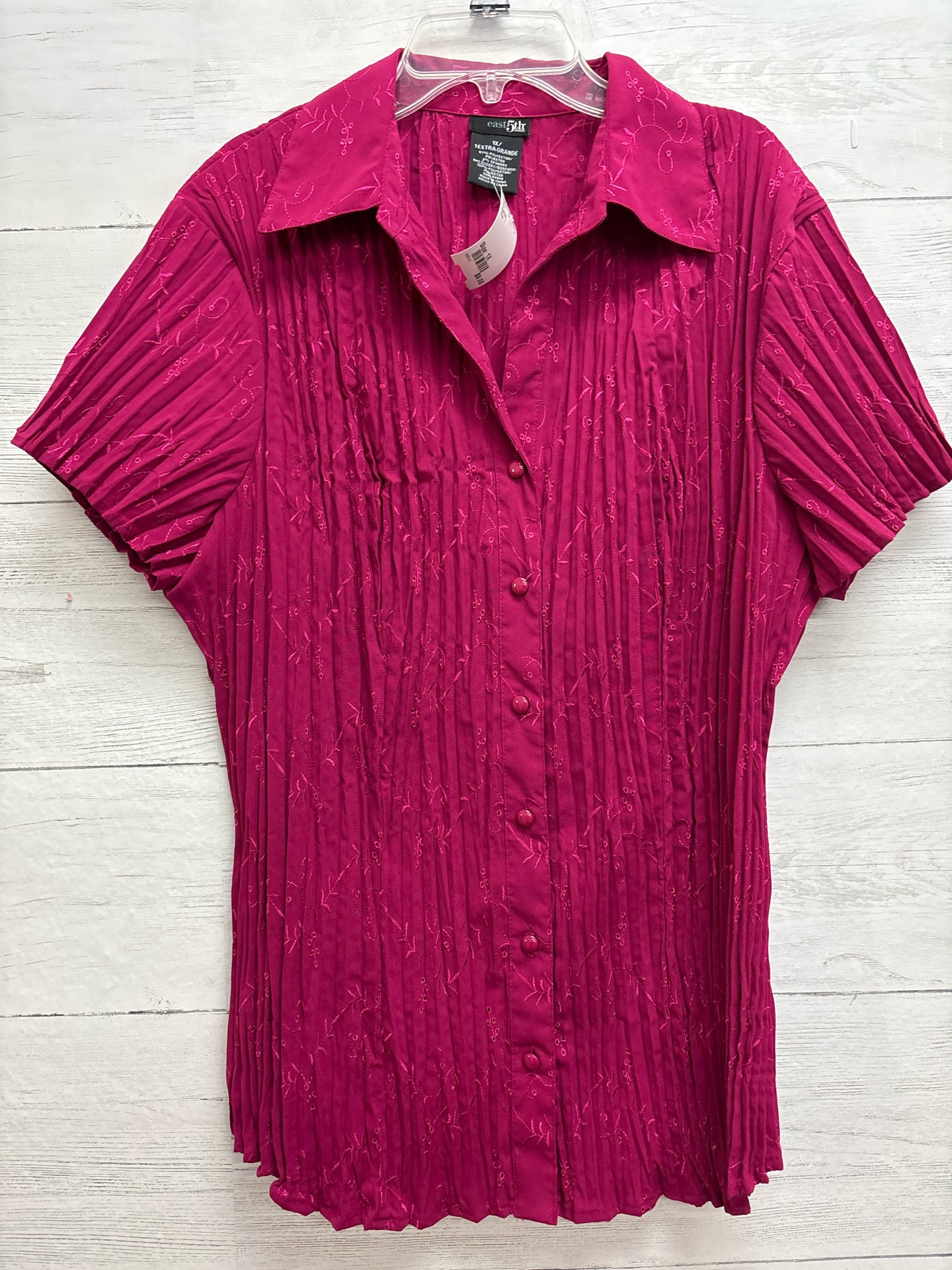 Size 1X East 5th Pink Shirt