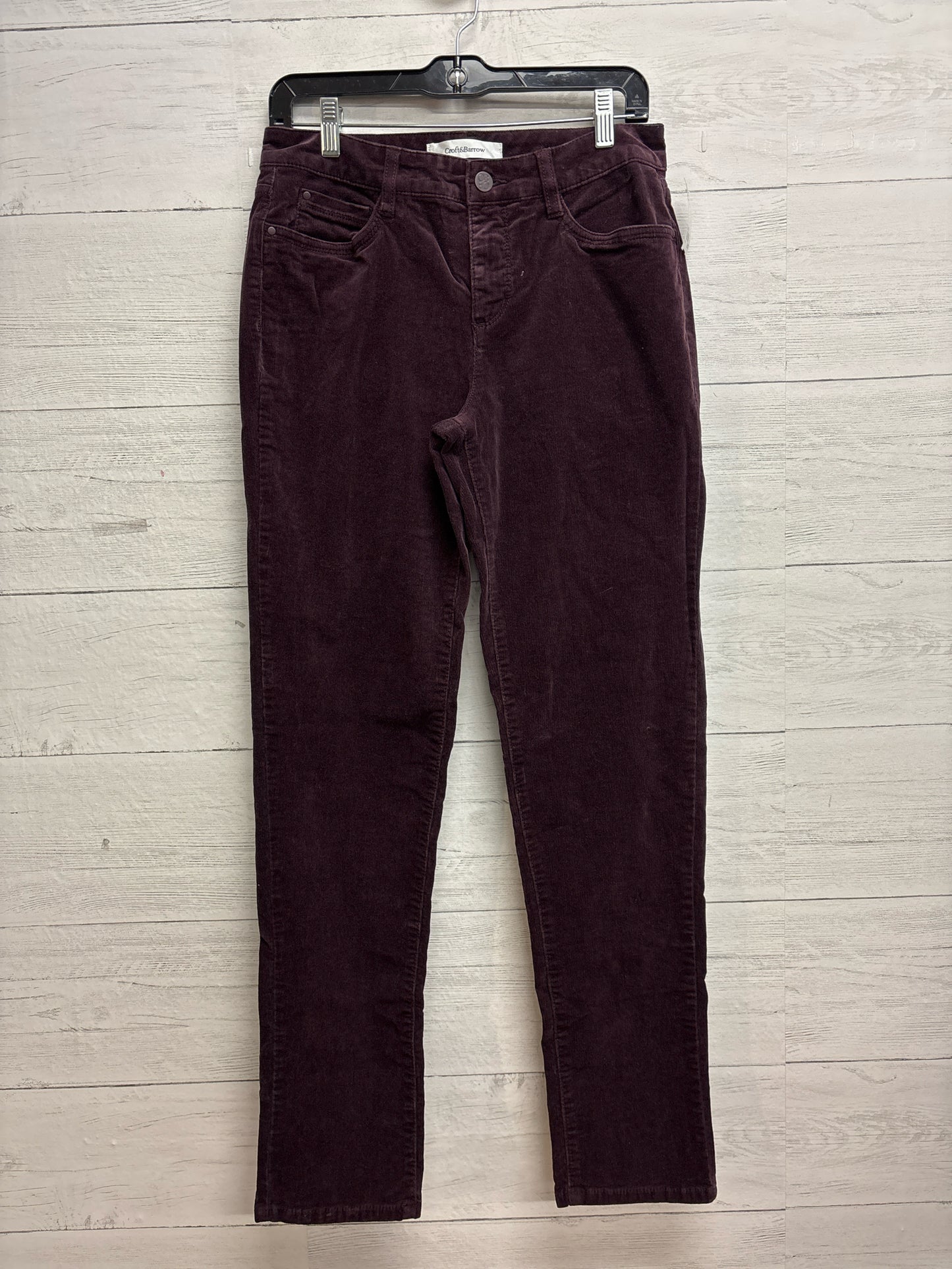 Size 4 Croft & Barrow Purple Womens Pants