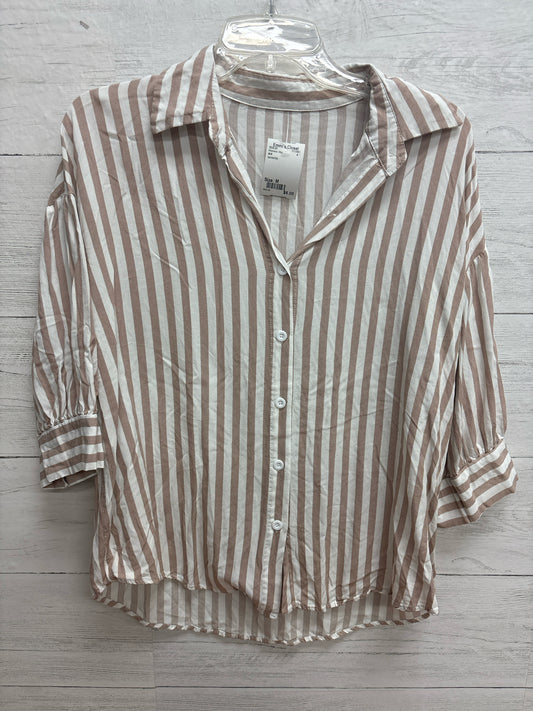 Size M N/A tan/white Womens Shirt