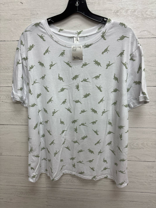 Size 1X Hybrid app White/green Womens Shirt