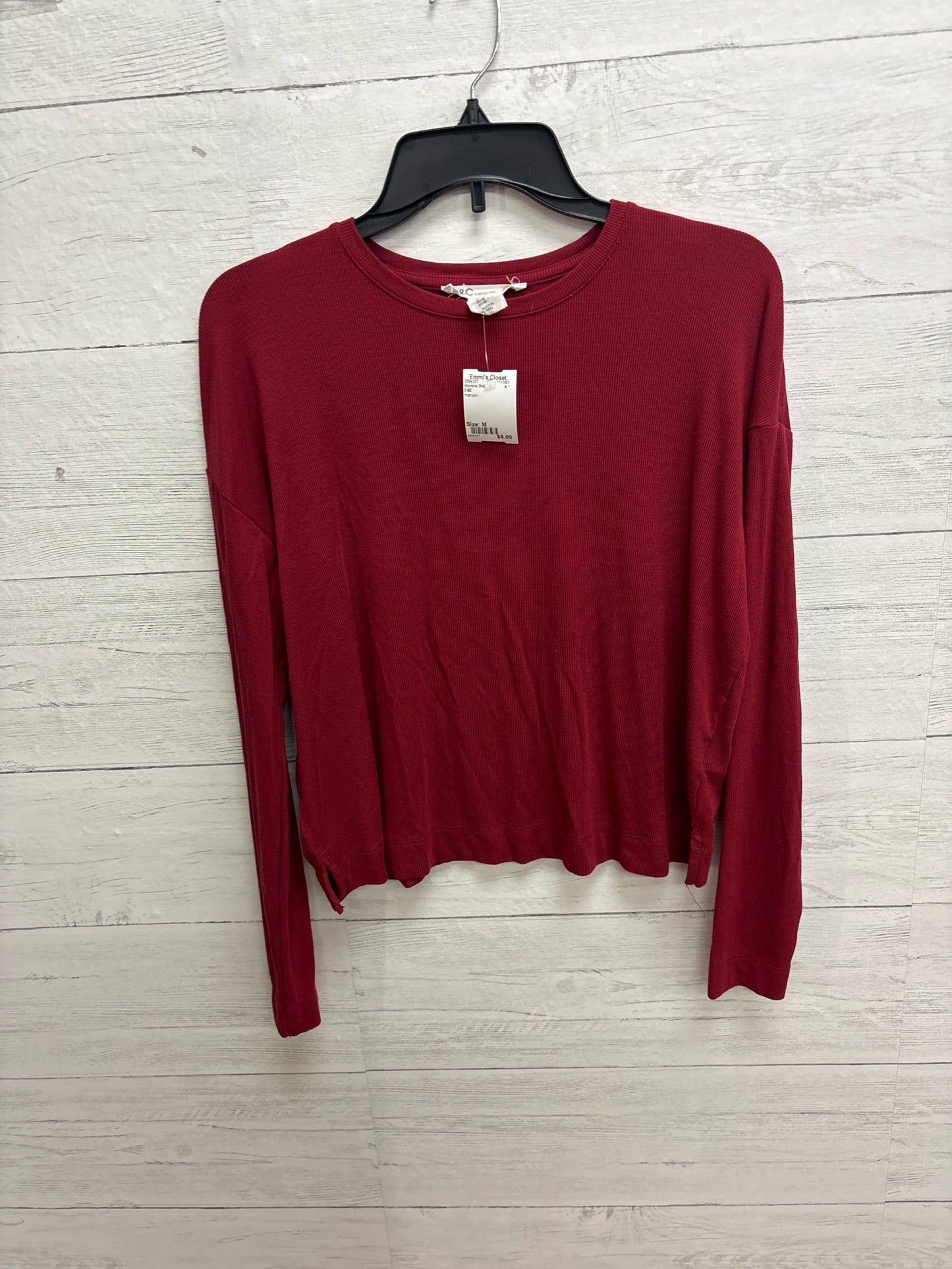 Size M C&C maroon Womens Shirt