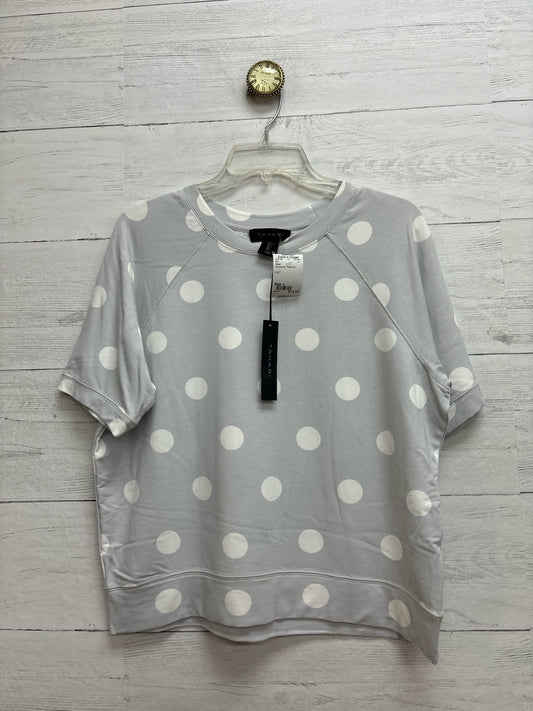 Size L Tahari Grey/white Shirt