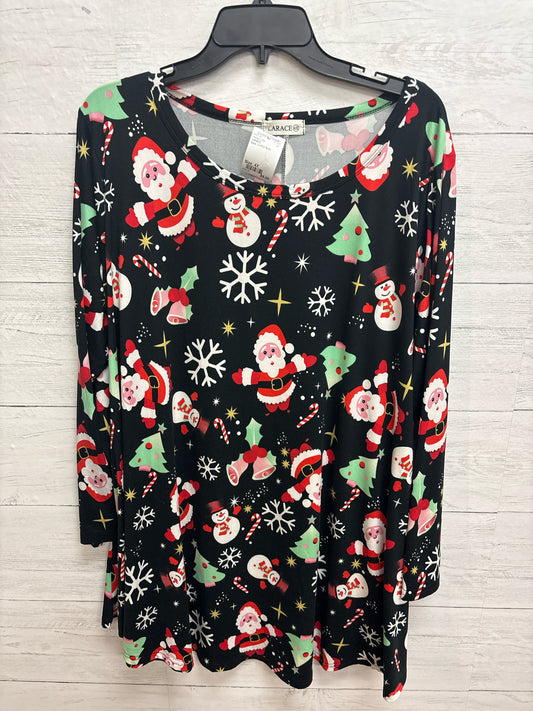 Size 4X LARACE Black Womens Shirt