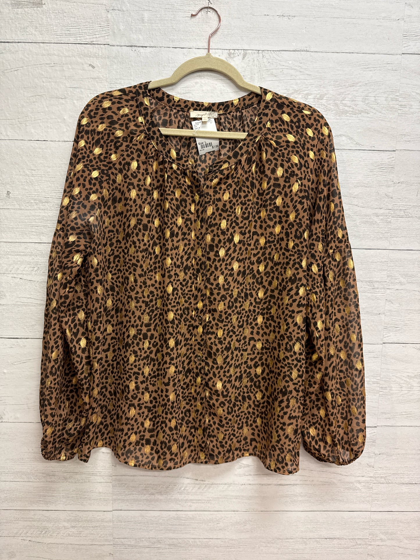 Size L mystree Brown Shirt