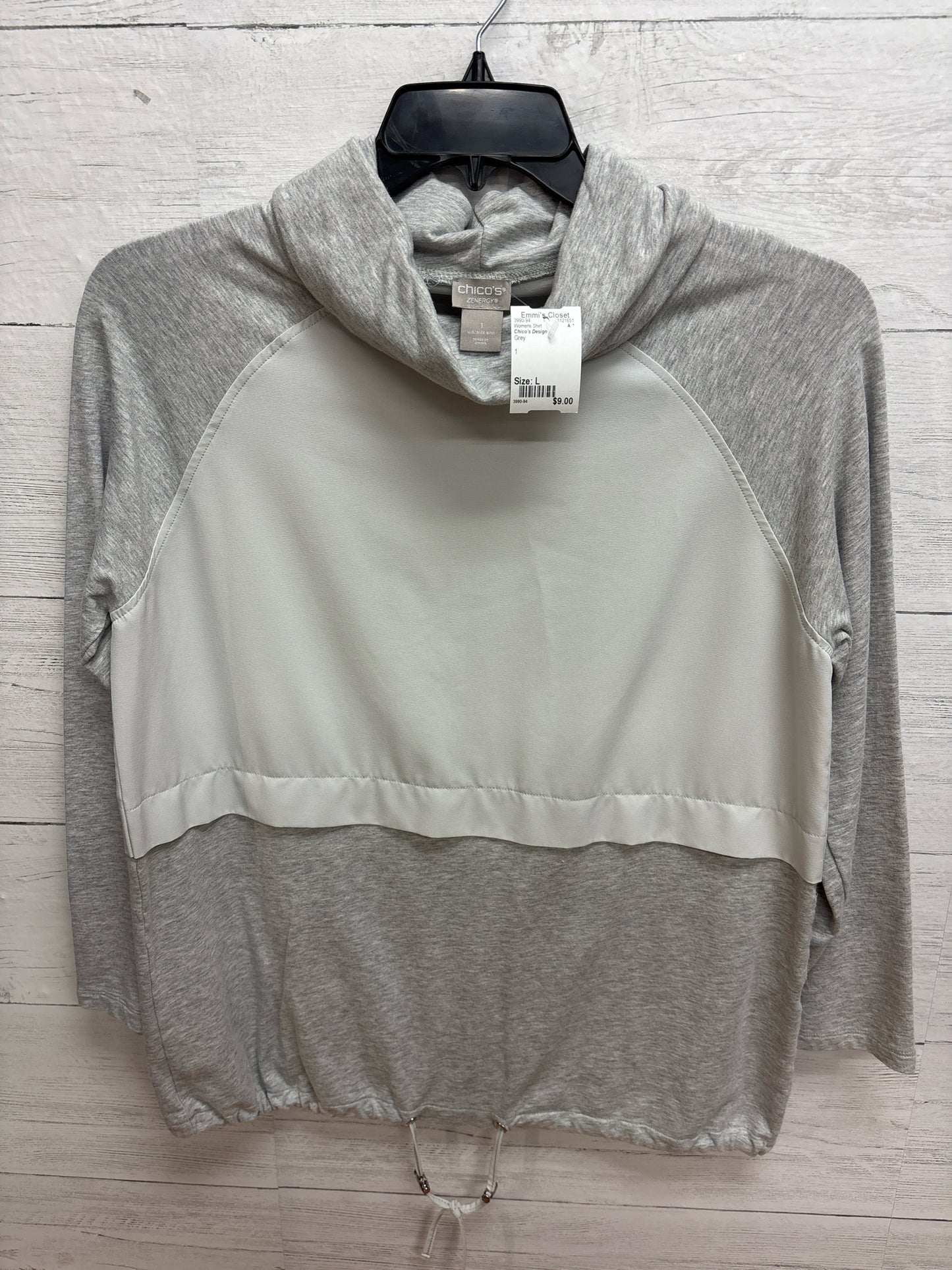 Size L Chico's Design Grey Womens Shirt