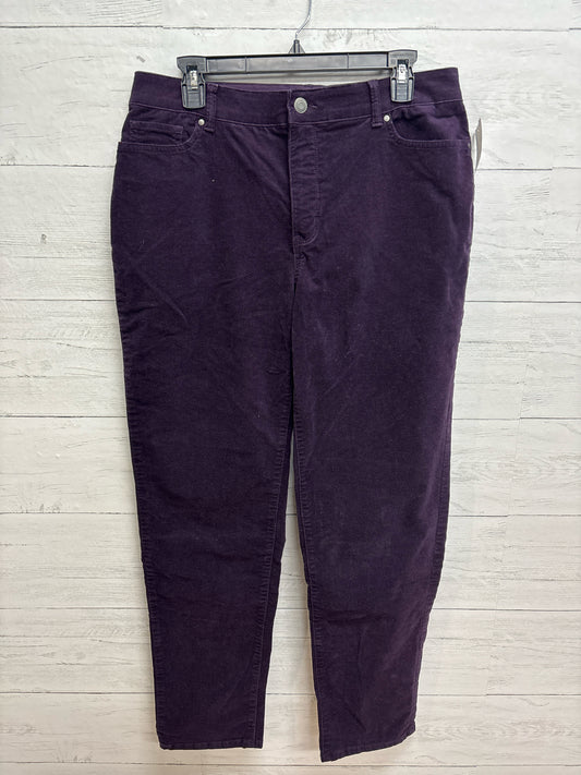Size 14 Croft & Barrow Purple Womens Pants