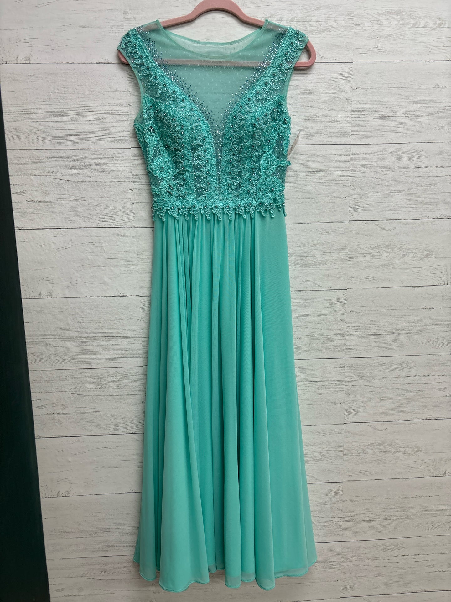 Size XS Let's Fashions Aqua Gown