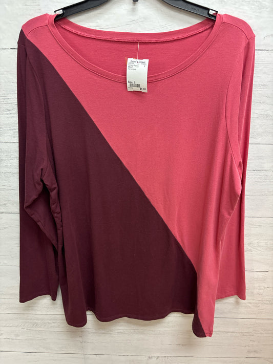 Size L BELLE maroon/pink Womens Shirt