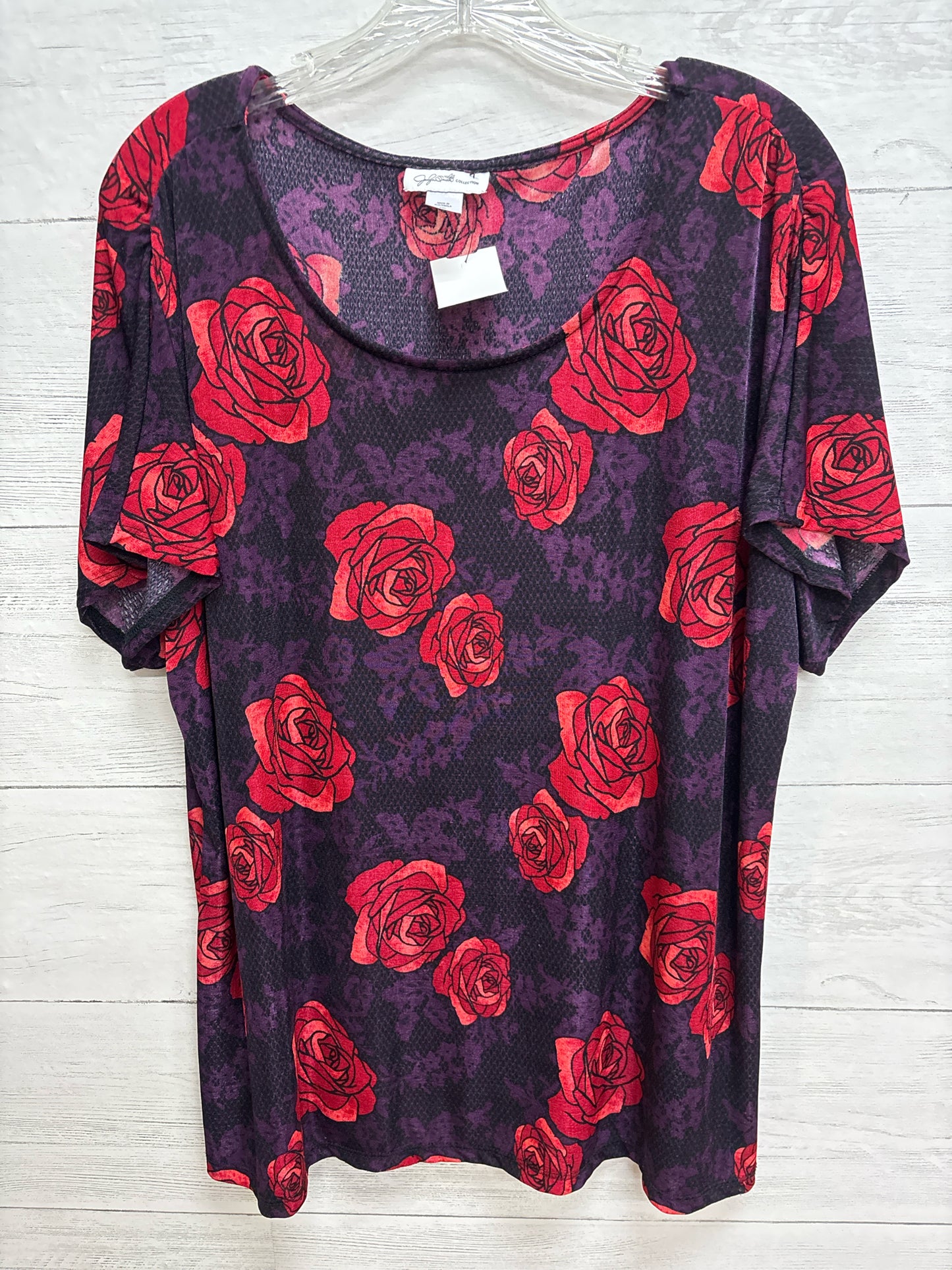 Size XXL Jaclyn Smith Purple/Red Shirt