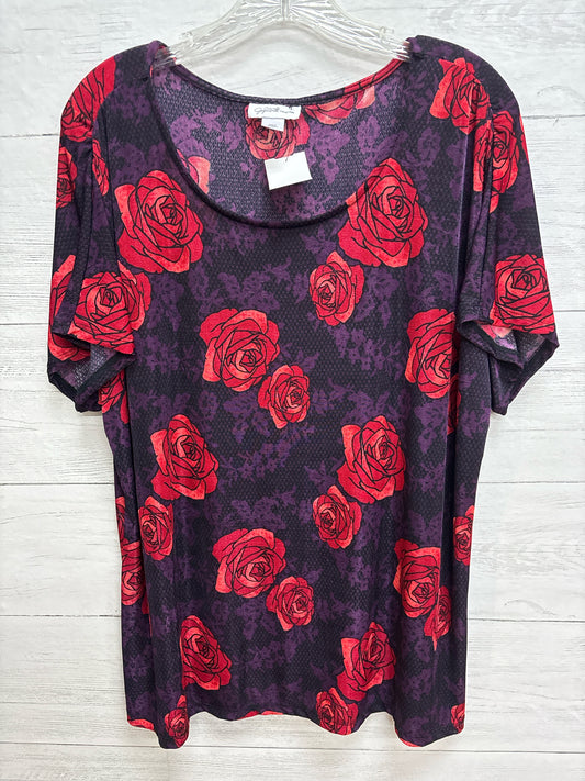 Size XXL Jaclyn Smith Purple/Red Shirt