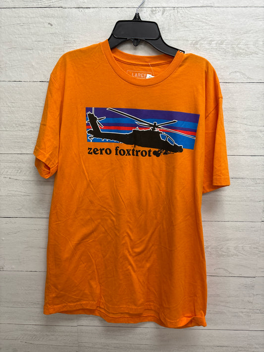 Size L Built for hardf&cks Orange Mens Shirt
