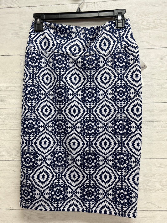 Size S LuLa Roe Blue/White Skirt