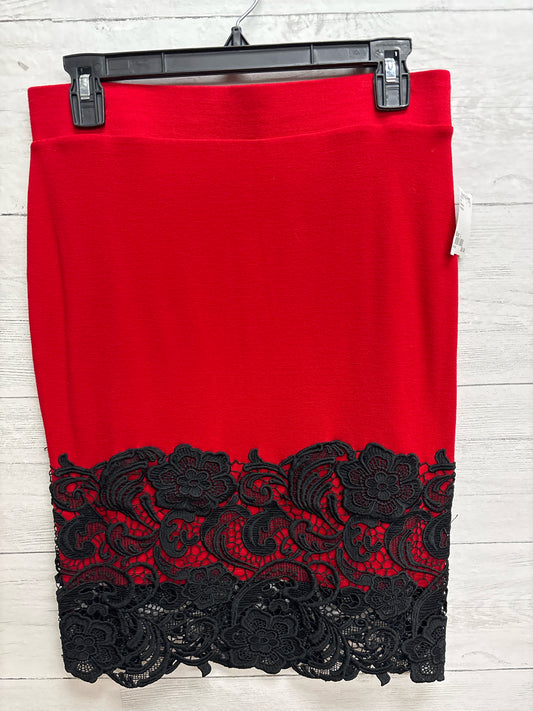 Size L Olivia Blu Red/black Skirt