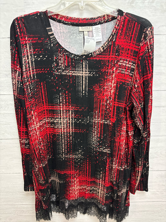 Size L LOGO Layer Red/black Womens Shirt