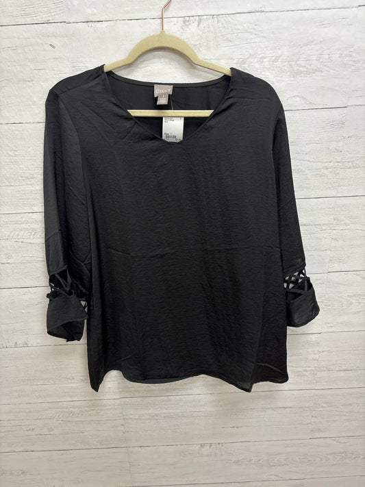Size 1 Chico's Design Black Womens Shirt