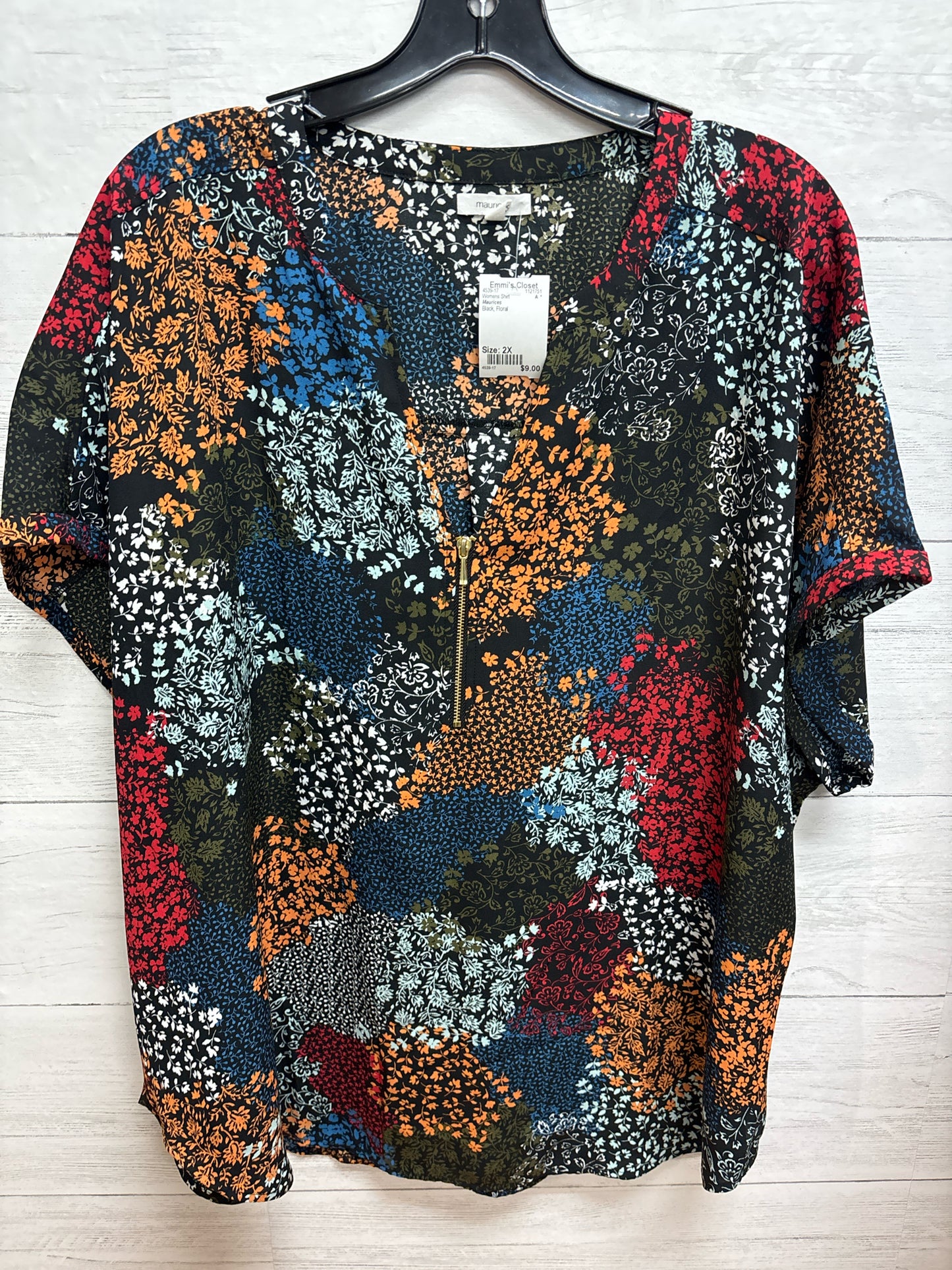 Size 2X Maurices Black Womens Shirt