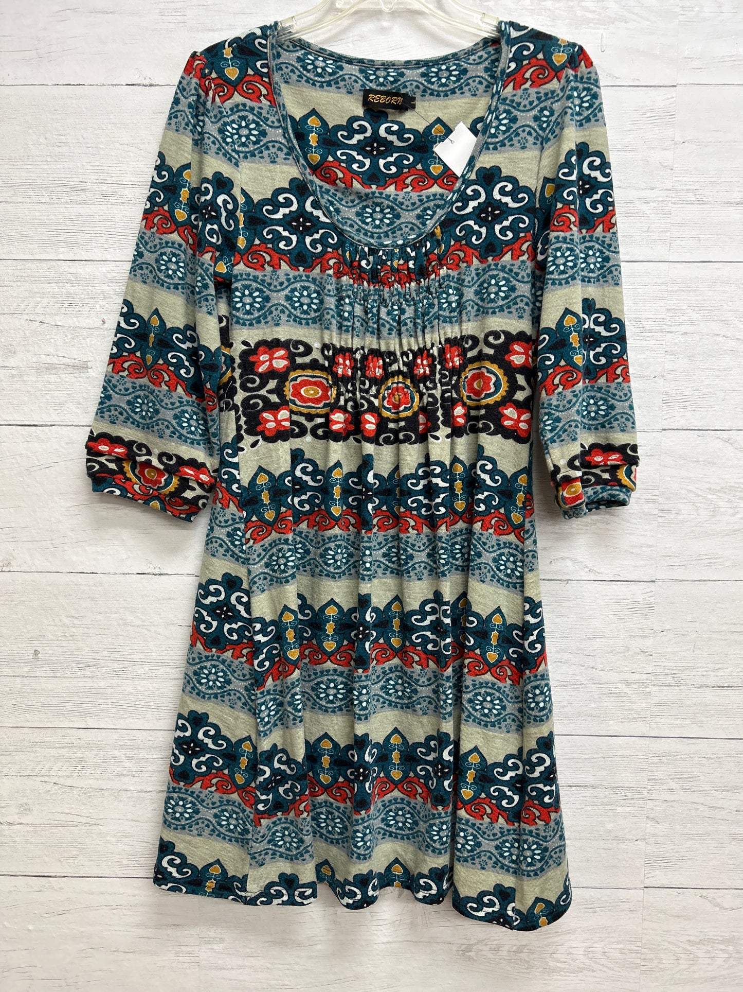 Size L reborn Blue Print Dress