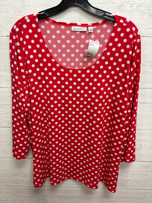 Size XL Susan Graver Red Womens Shirt
