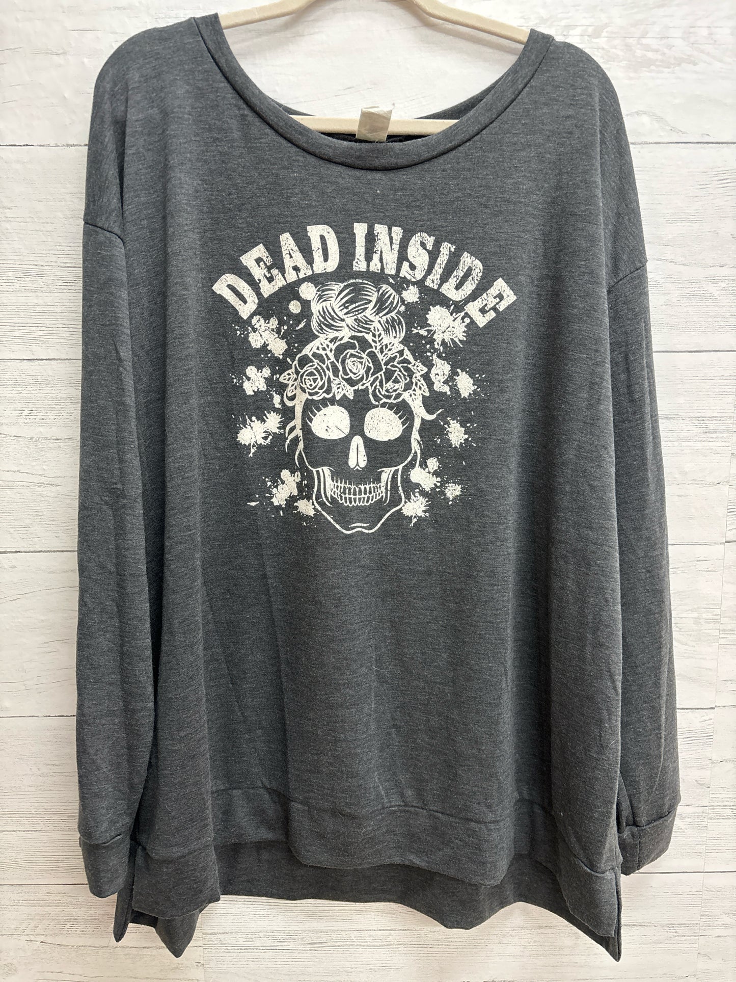 Size 3X Sew In Love Gray Womens Shirt