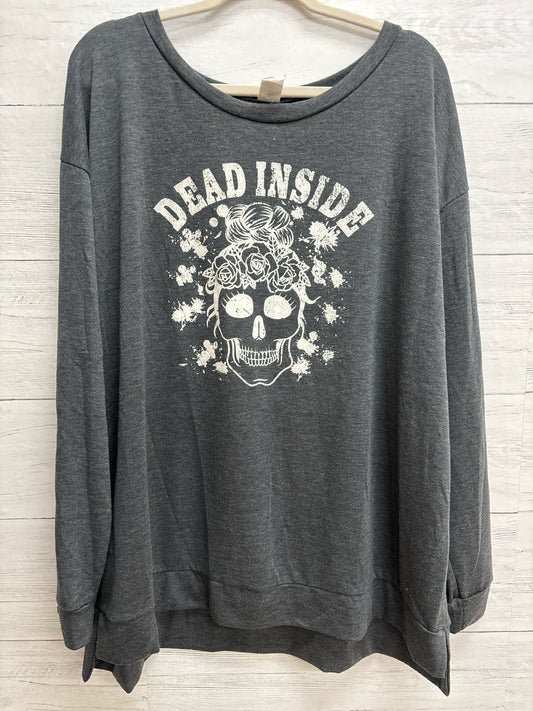 Size 3X Sew In Love Gray Womens Shirt