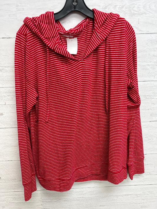 Size L Land's End Red/White Shirt