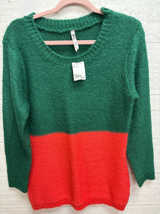 Size M golden days GREEN/RED Womens Sweater