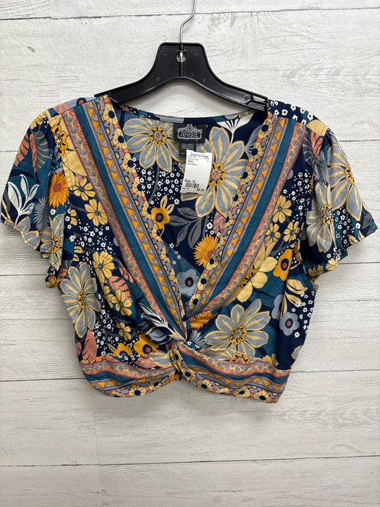Size XL ANGIE Blue/Yellow Womens Shirt