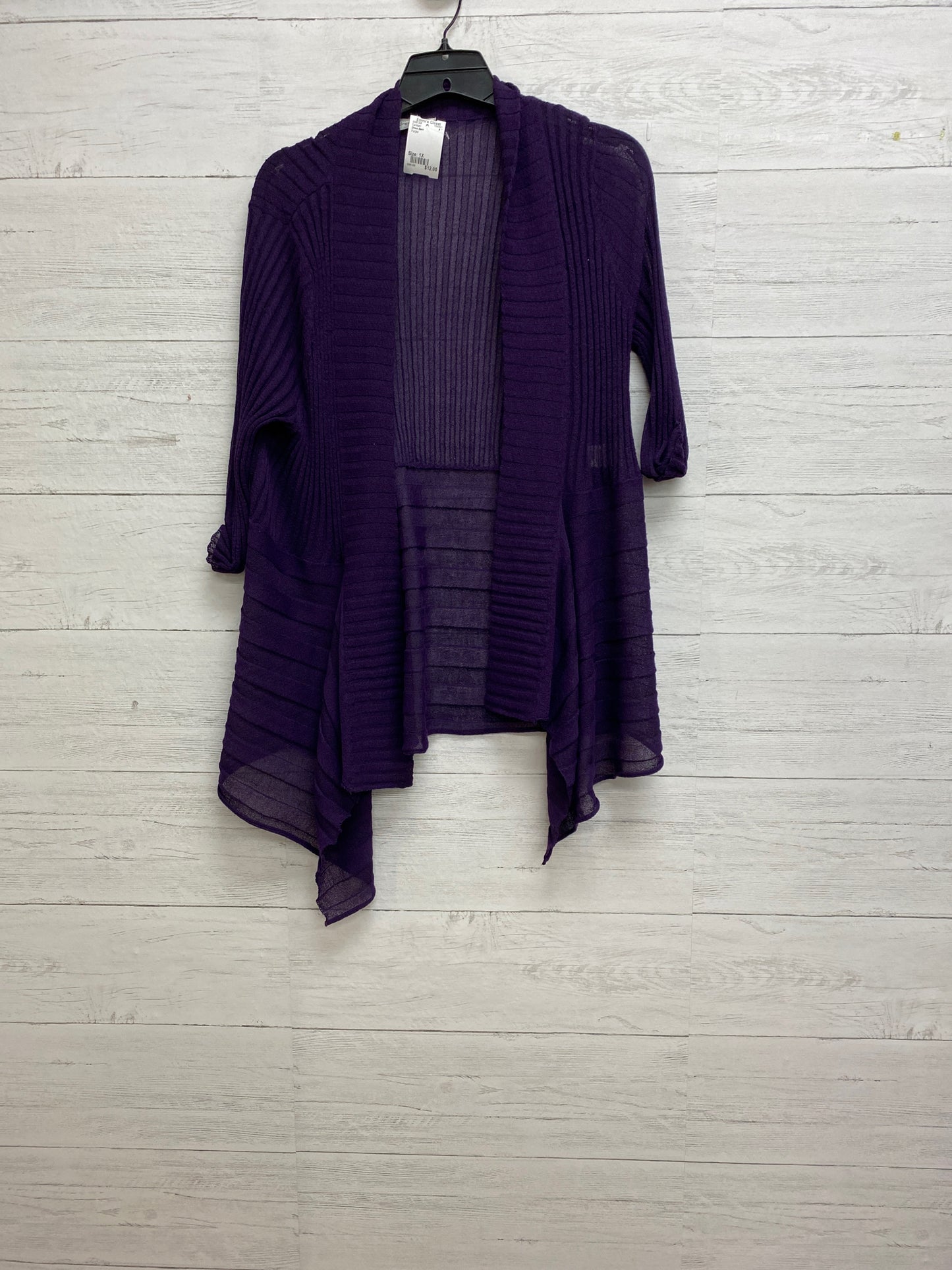 Size 1X Dress Barn Purple Cardigan