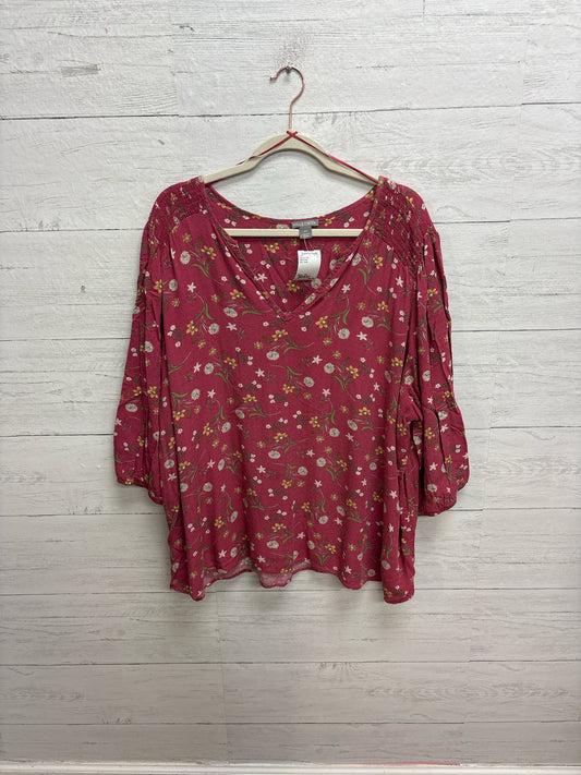 Size 3X Falls Creek Pink Womens Shirt