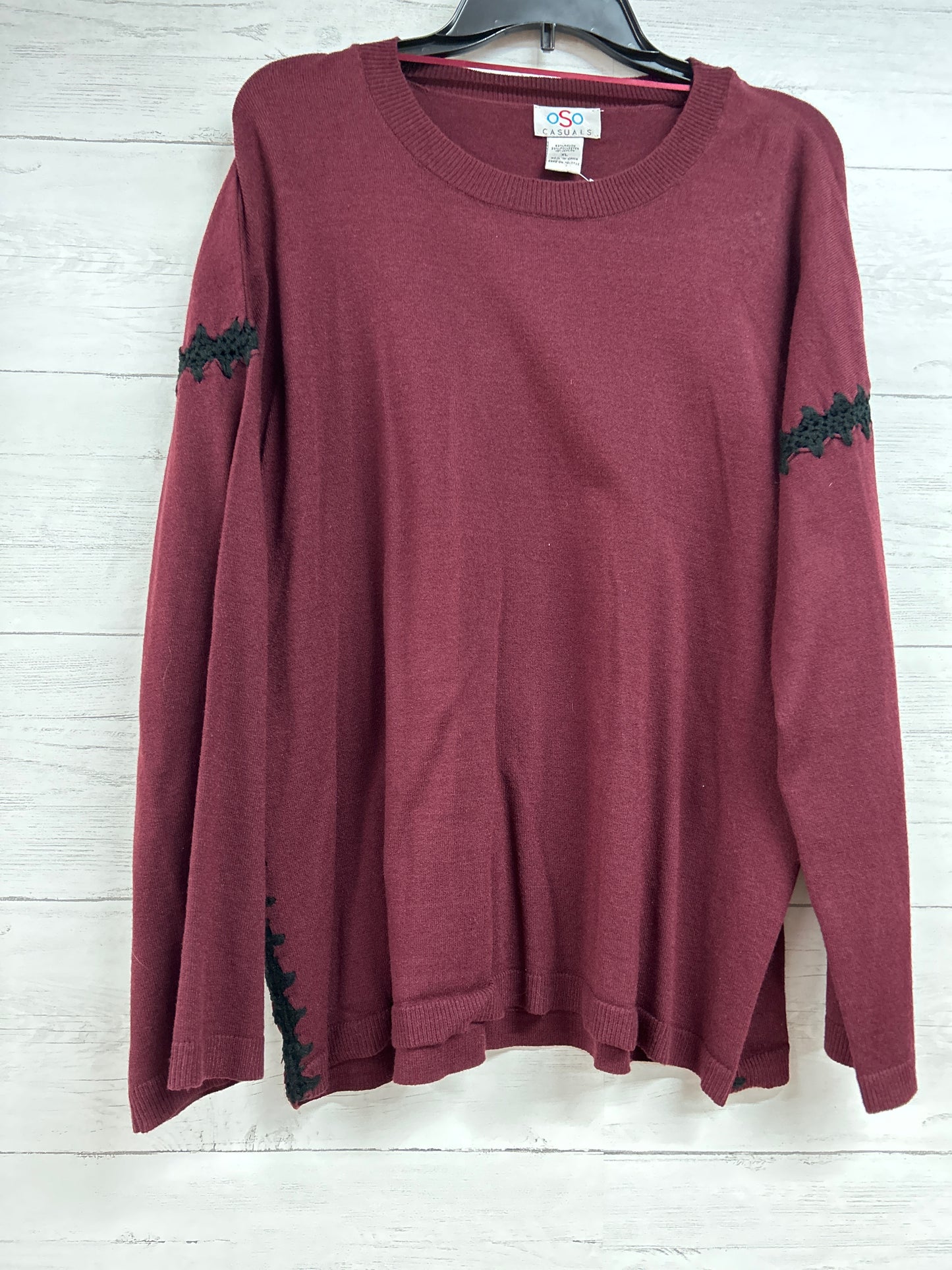 Size XL CASUALS maroon Sweater