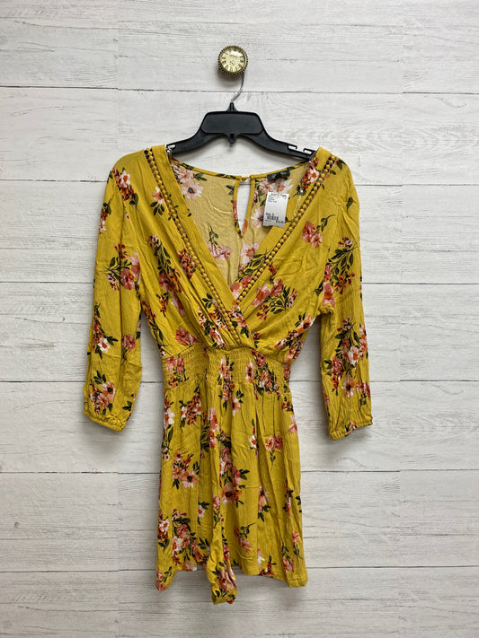 Size S Lily Rose Yellow Rompers