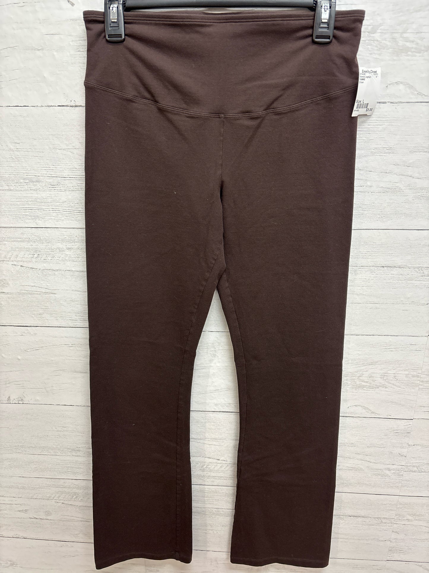 Size L YUMMIE Brown Womens Leggings